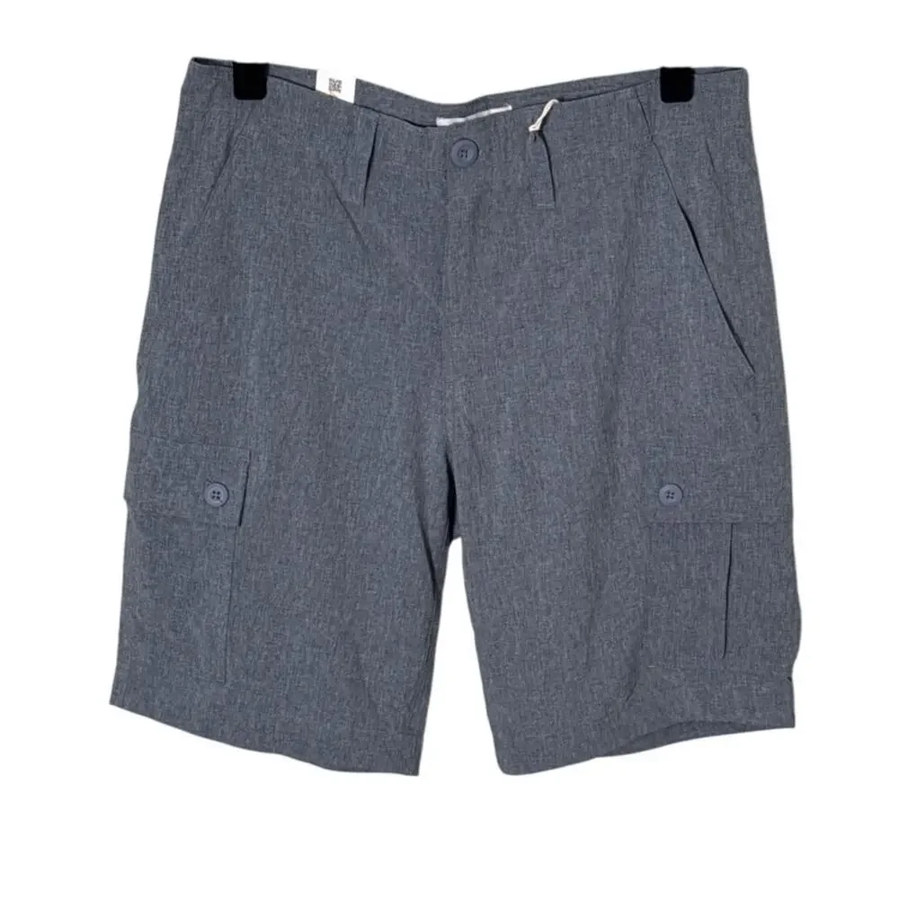 NWT Wearfirst Mens Cationic Cargo Shorts Navy Heather Size 30‎